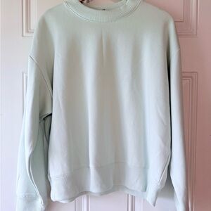 🎯50% OFF! a new day Light Green Crewneck Pullover Fleece Lined Sweatshirt